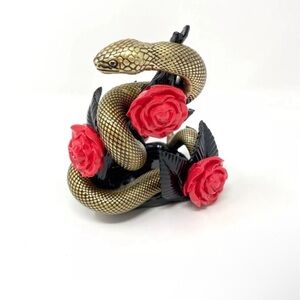 Elegant Gold and Red Snake Hand Soap Holder